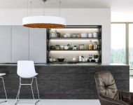 Supermatt Light Grey Evora Stone Graphite Kitchen